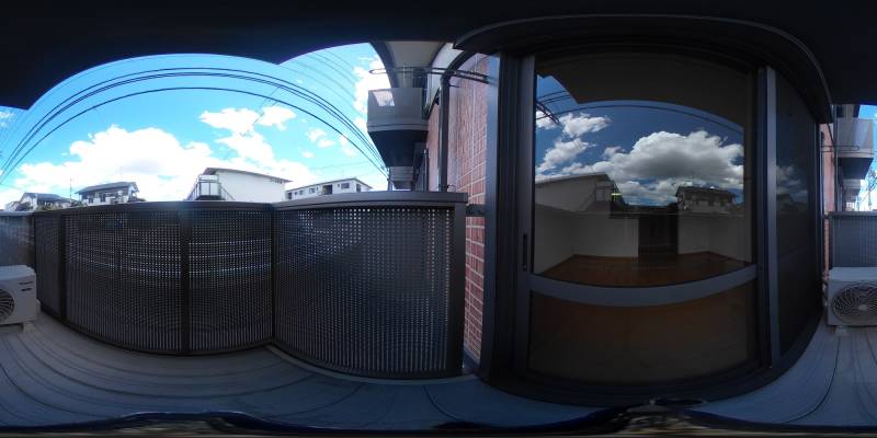 パノラマ画像バルコニー