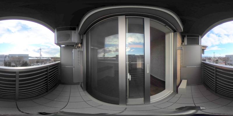 パノラマ画像バルコニー