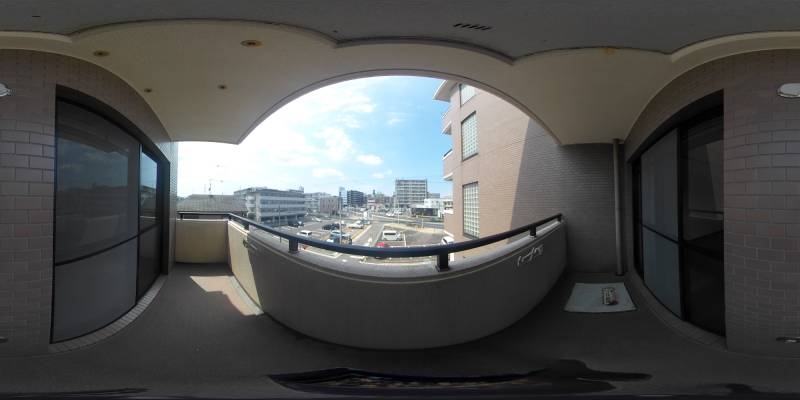 パノラマ画像バルコニー