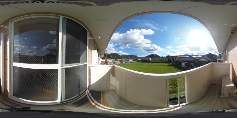 パノラマ画像バルコニー