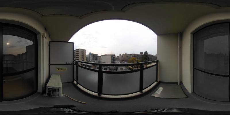 パノラマ画像バルコニー