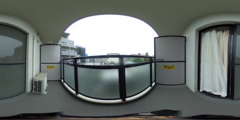 パノラマ画像バルコニー