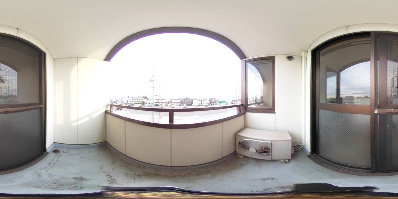 パノラマ画像バルコニー