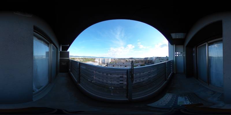 パノラマ画像バルコニー