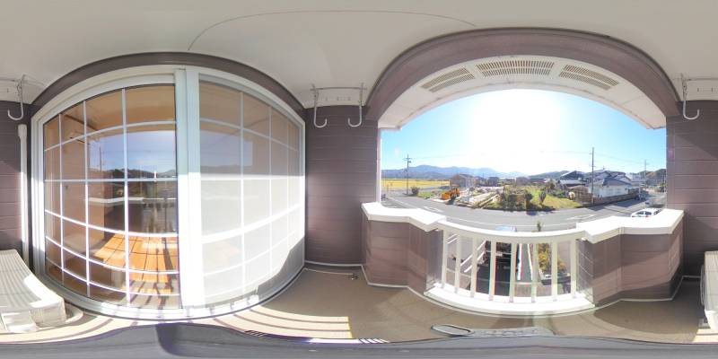 パノラマ画像バルコニー