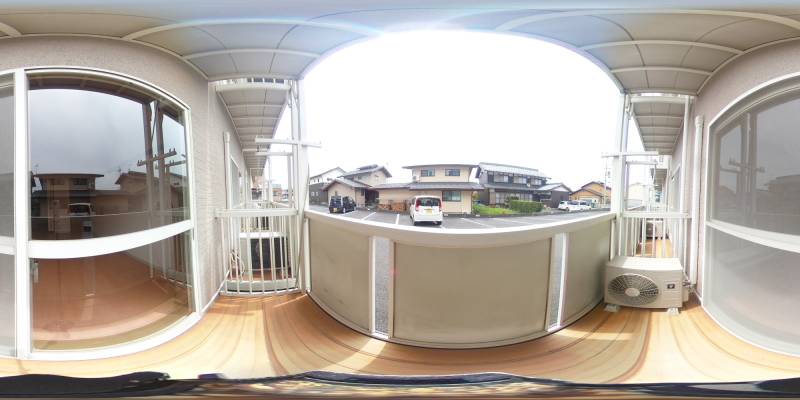 パノラマ画像バルコニー