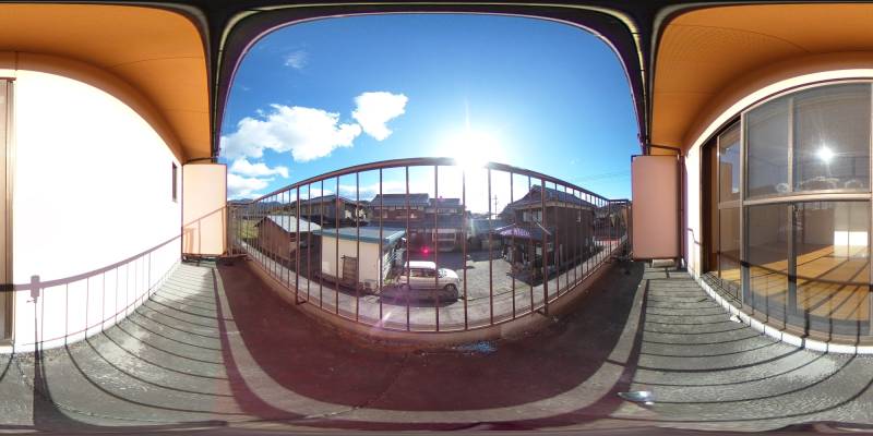 パノラマ画像バルコニー