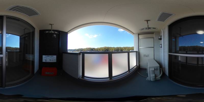 パノラマ画像バルコニー