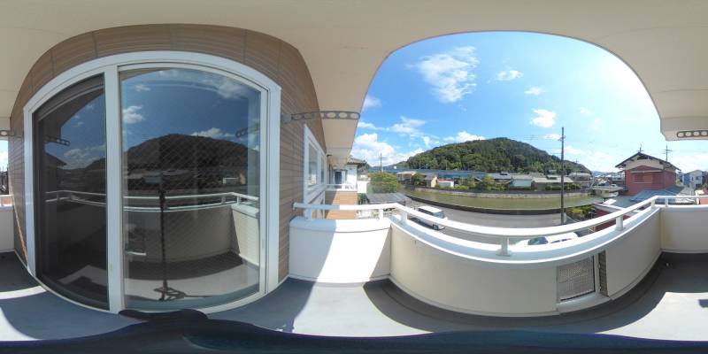 パノラマ画像バルコニー