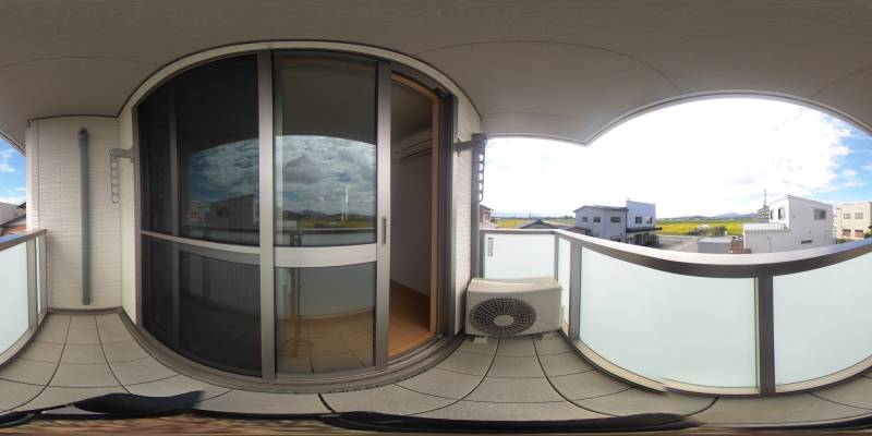 パノラマ画像バルコニー