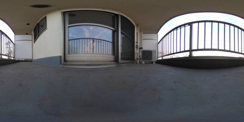 パノラマ画像バルコニー