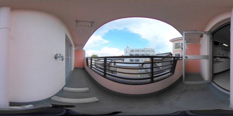 パノラマ画像バルコニー