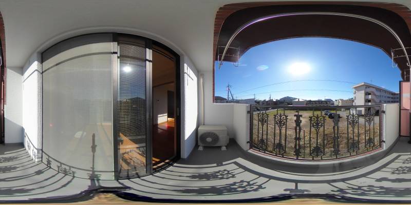 パノラマ画像バルコニー