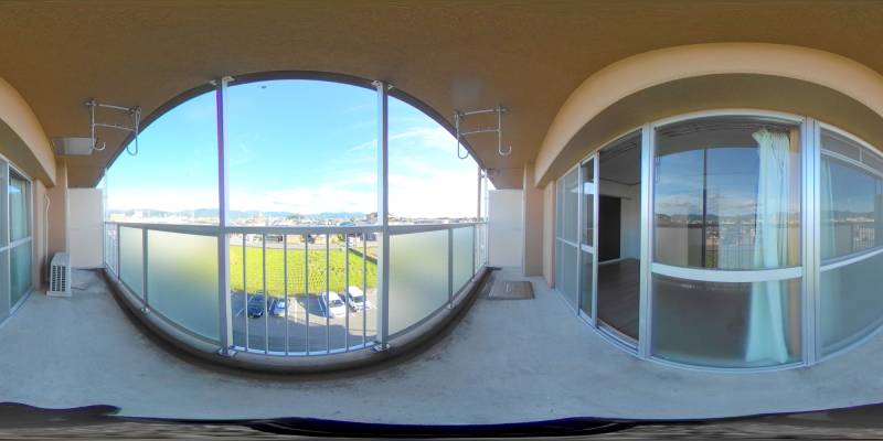 パノラマ画像バルコニー