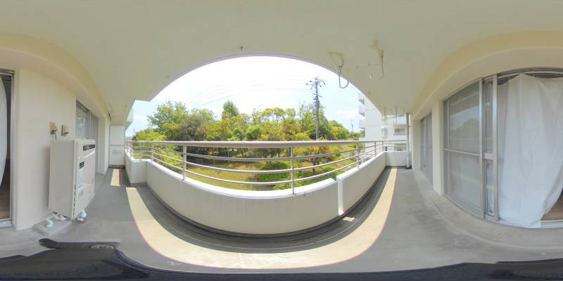 パノラマ画像バルコニー