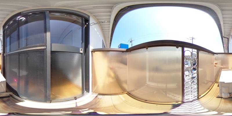 パノラマ画像バルコニー