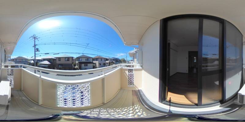 パノラマ画像バルコニー