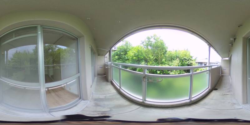 パノラマ画像バルコニー