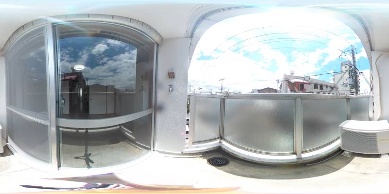 パノラマ画像バルコニー