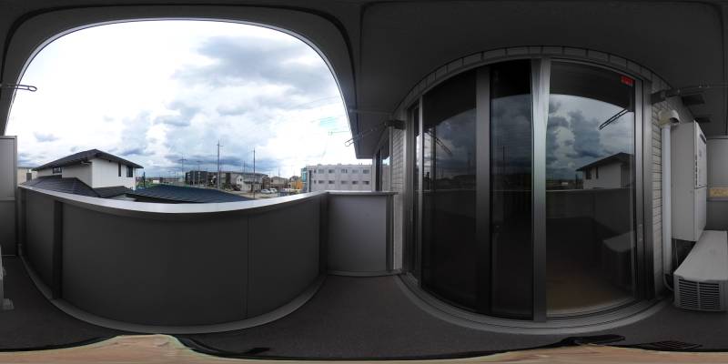 パノラマ画像バルコニー