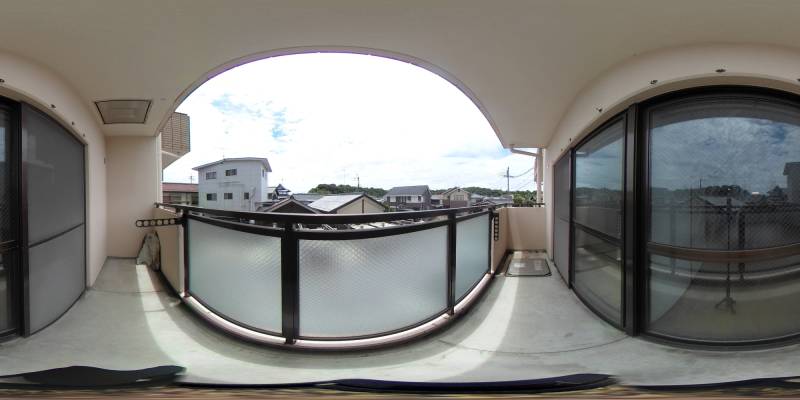 パノラマ画像バルコニー