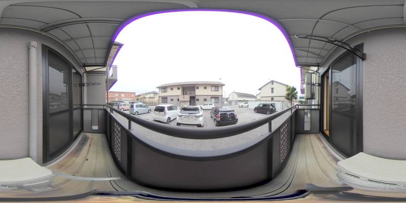 パノラマ画像バルコニー