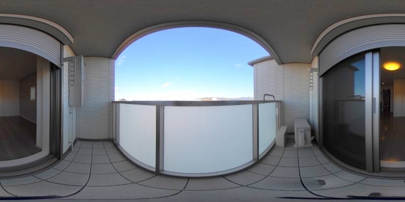 パノラマ画像バルコニー