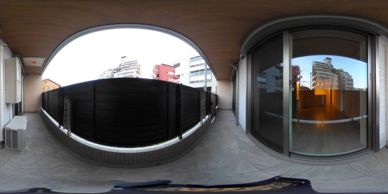 パノラマ画像バルコニー