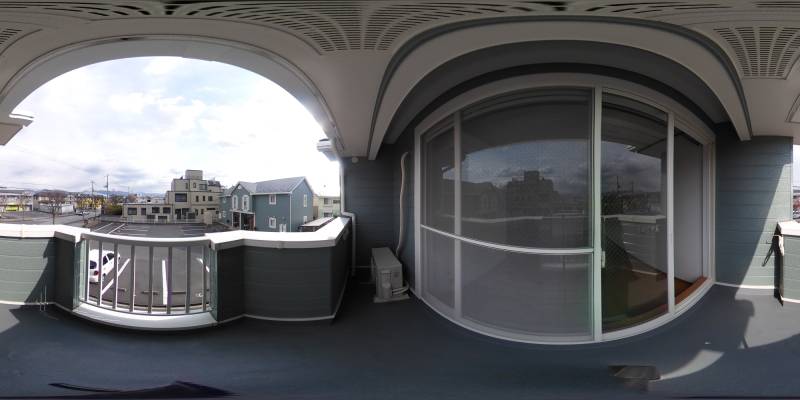 パノラマ画像バルコニー