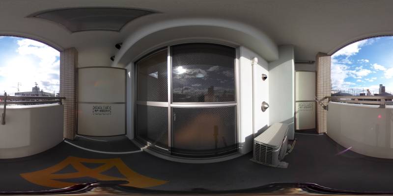 パノラマ画像バルコニー