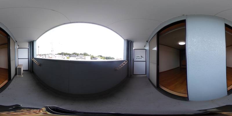 パノラマ画像バルコニー