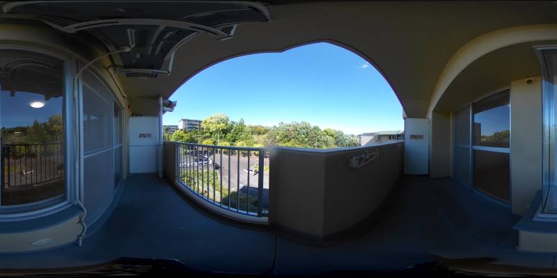 パノラマ画像バルコニー