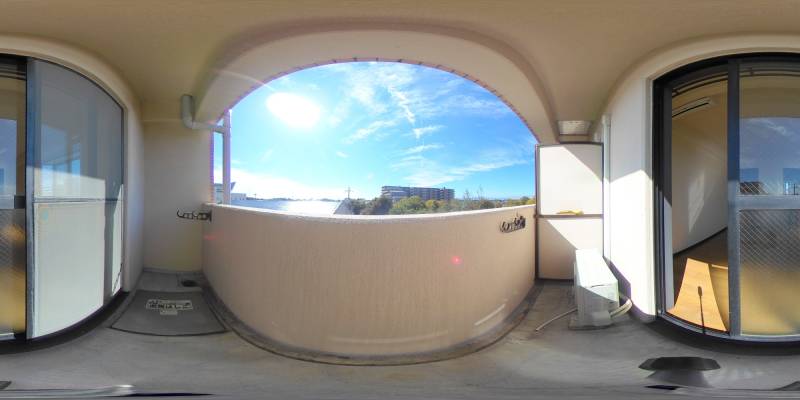 パノラマ画像バルコニー