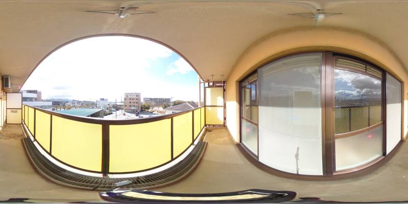 パノラマ画像バルコニー