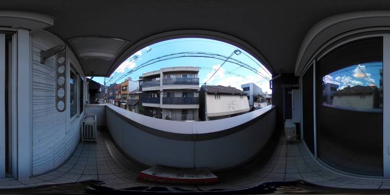 パノラマ画像バルコニー