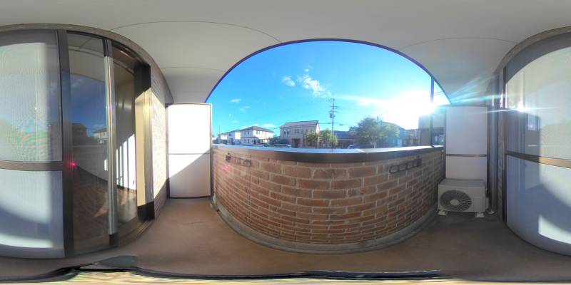 パノラマ画像バルコニー