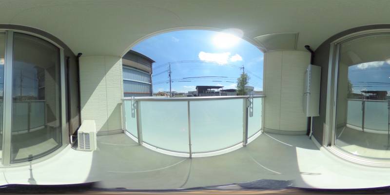 パノラマ画像バルコニー