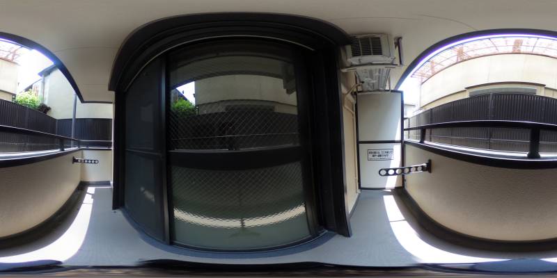 パノラマ画像バルコニー