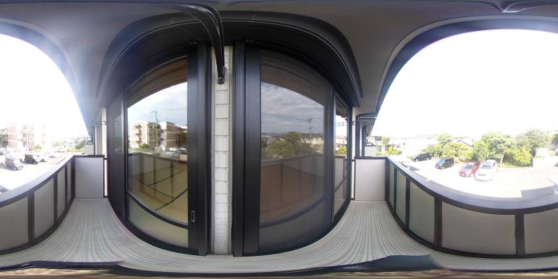 パノラマ画像バルコニー