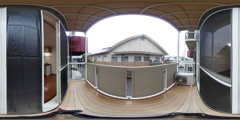 パノラマ画像バルコニー