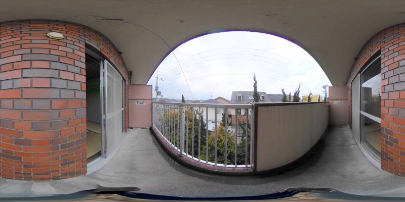 パノラマ画像バルコニー