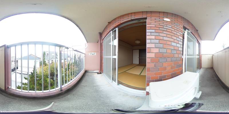 パノラマ画像バルコニー