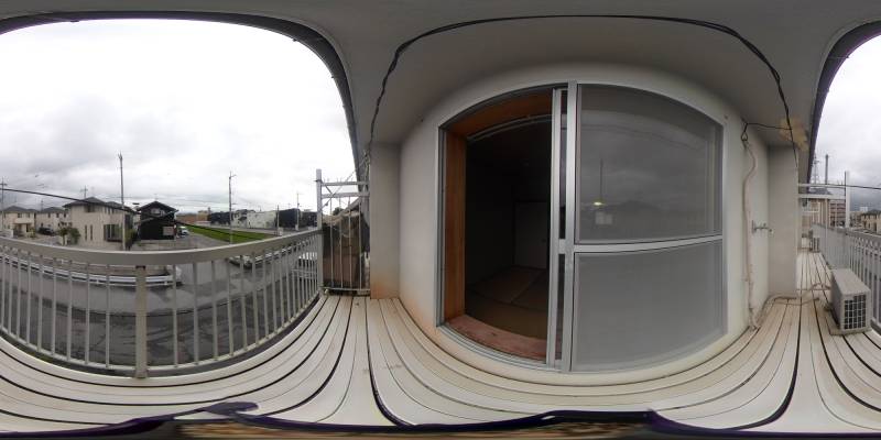 パノラマ画像バルコニー