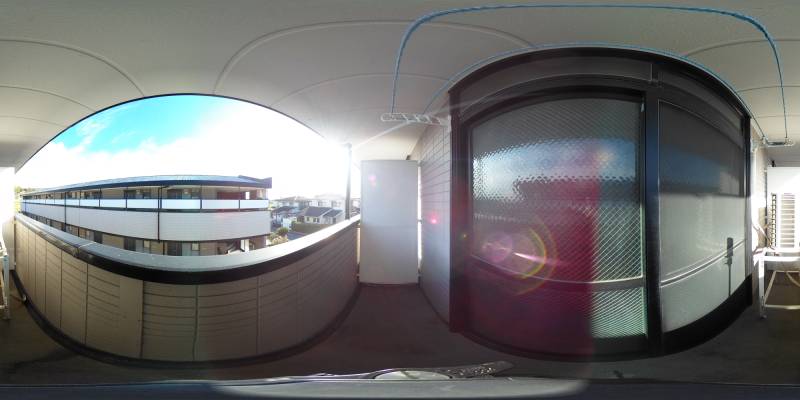 パノラマ画像バルコニー