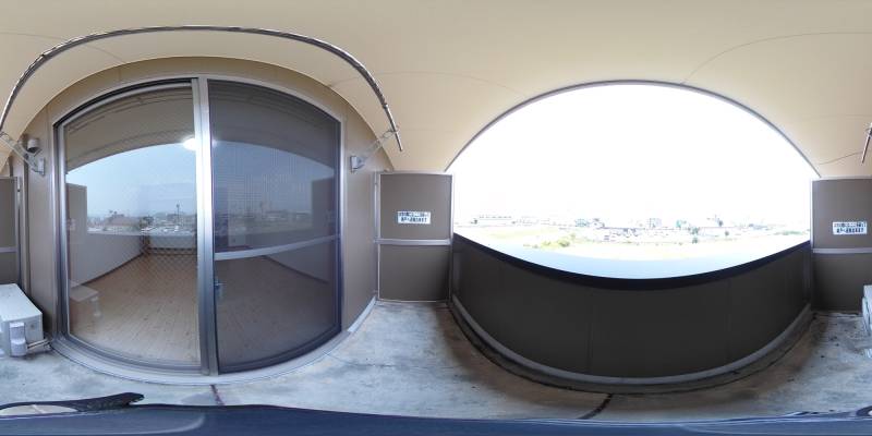 パノラマ画像バルコニー