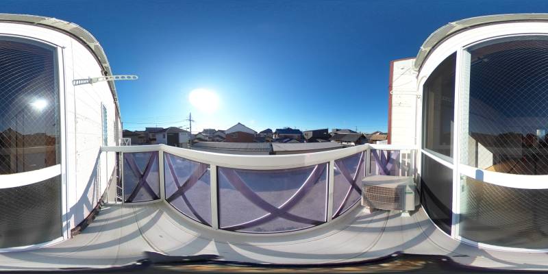 パノラマ画像バルコニー