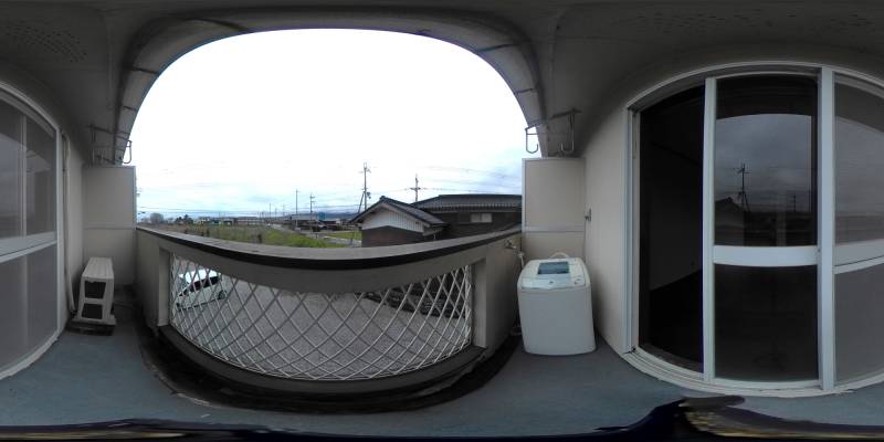 パノラマ画像バルコニー