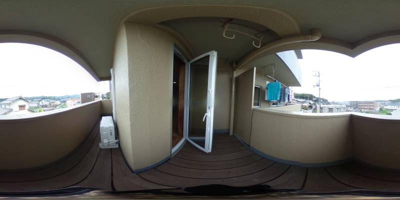 パノラマ画像バルコニー