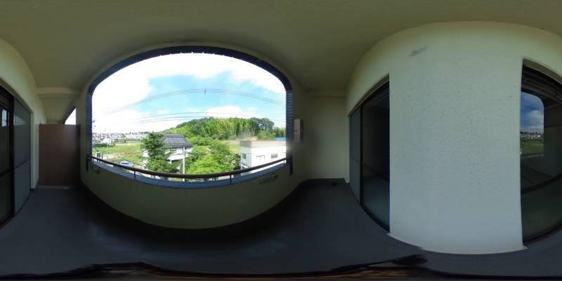 パノラマ画像バルコニー