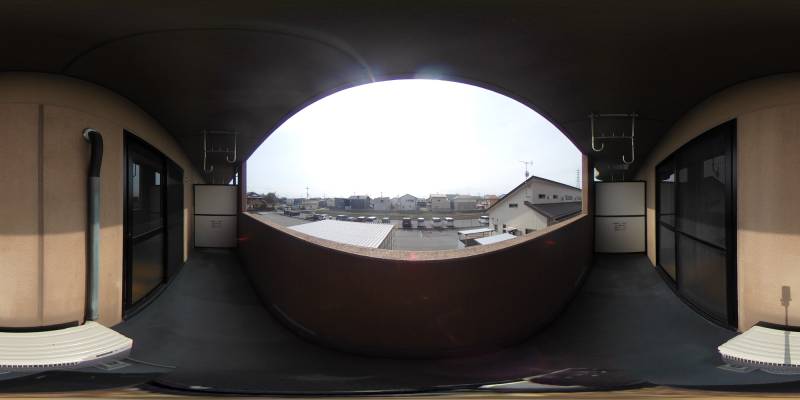 パノラマ画像バルコニー